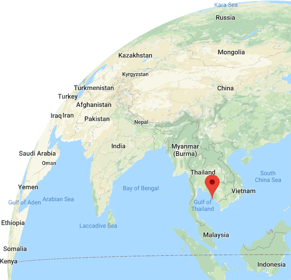 Koh Rong, Cambodge sur le globe