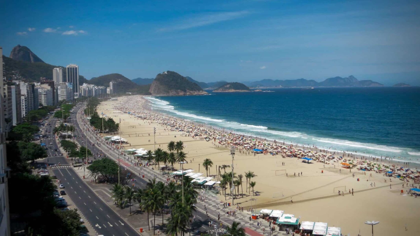 The iconic beach in Rio