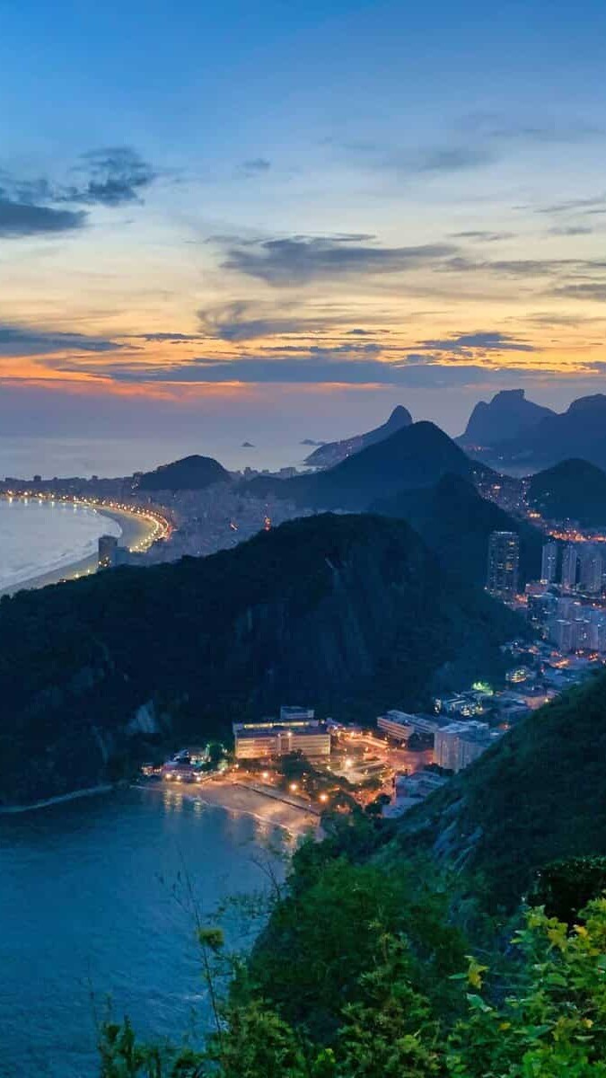 Awesome night shot of the Morro da Urca in Brazil's Rio de Janeiro