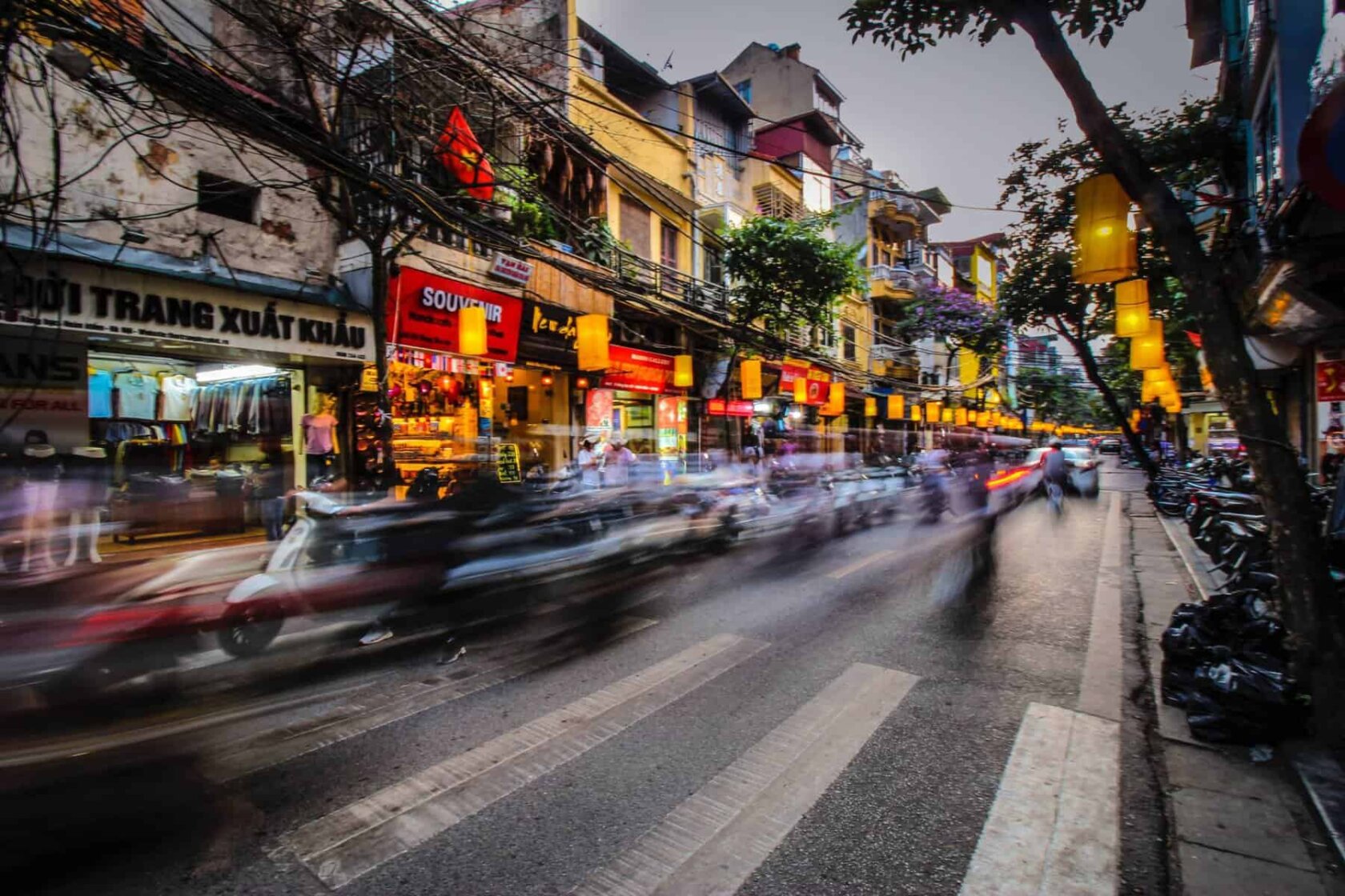 A busy street in Hanoi, Vietnam