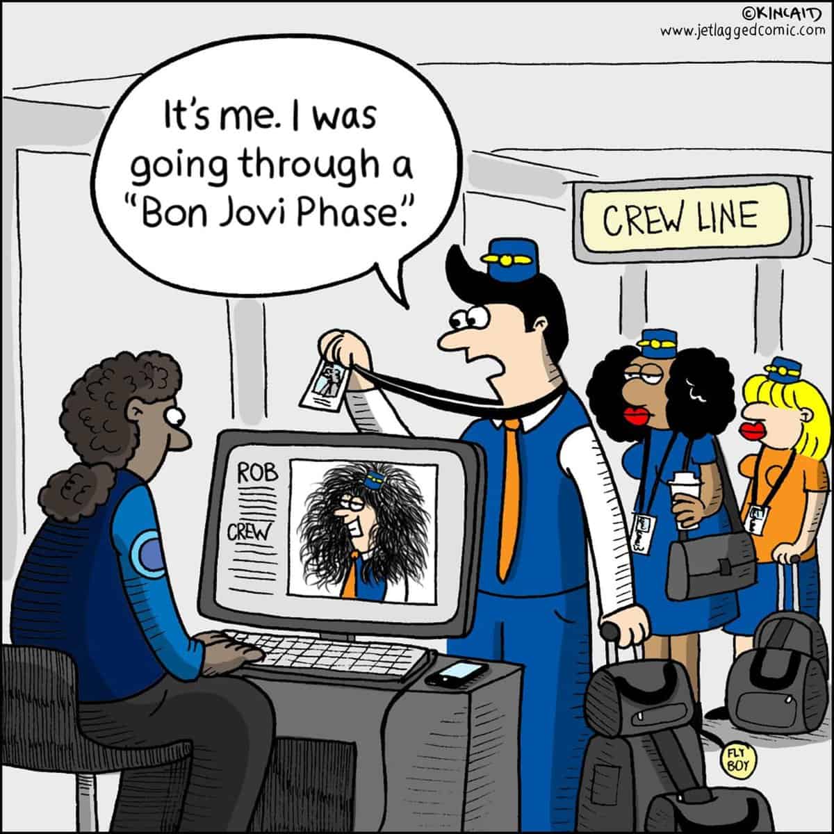Comic flight attendant