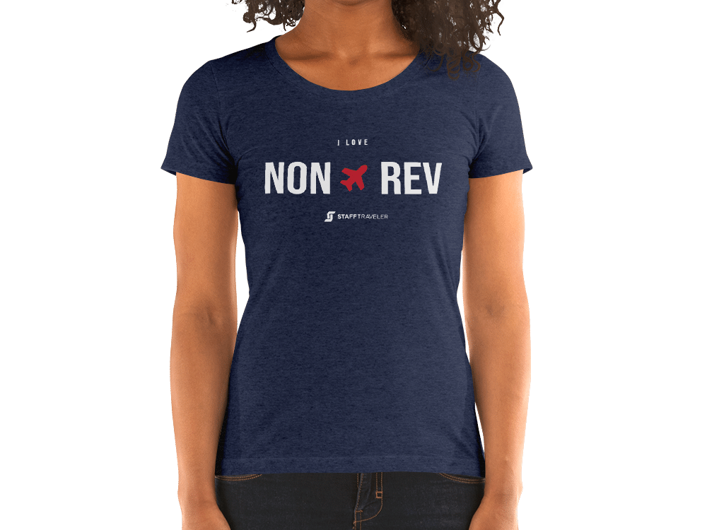I love non-rev slim-fit T-shirt woman navy blue