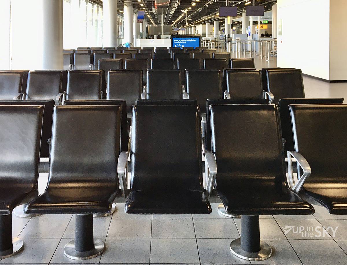 Amsterdam Schiphol Airport empty during COVID-19 Crisis